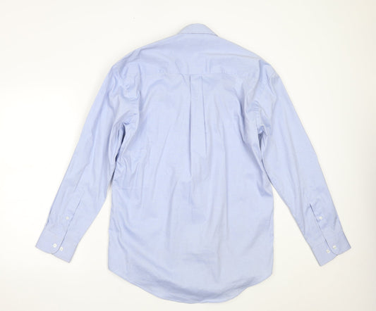 Mens UK Size 15 Kustom Kit Blue  Button-Up Long Sleeve Casual Shirt
