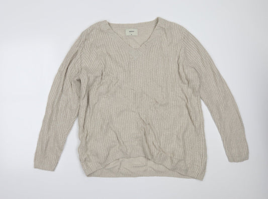 Womens UK Size XL Papaya Beige Pullover Jumper
