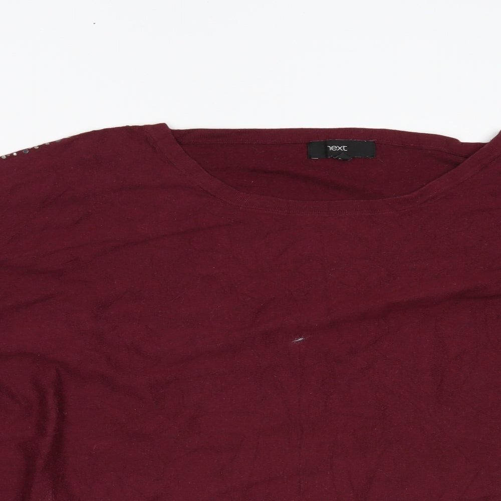 Womens UK Size L NEXT Purple Basic Blouse