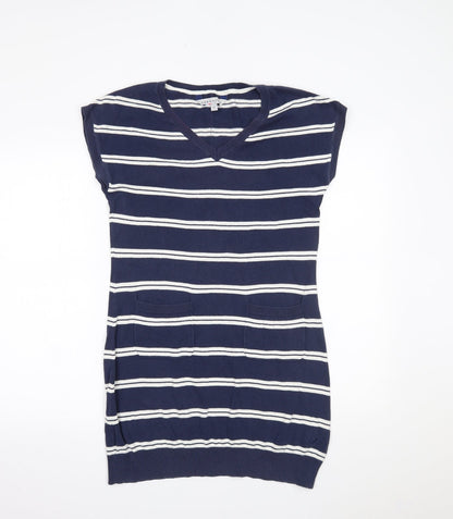 Crew Clothing Womens Blue Striped  Jumper Dress  Size 10