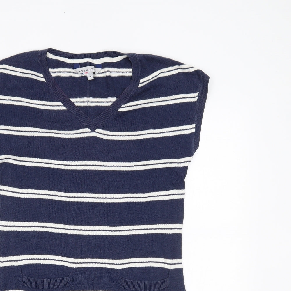 Crew Clothing Womens Blue Striped  Jumper Dress  Size 10