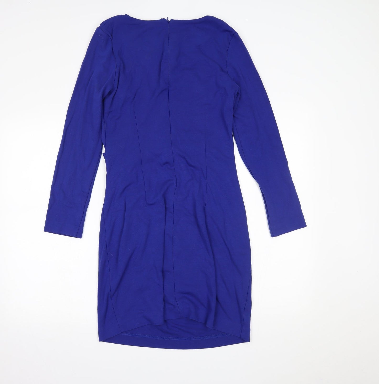 Mango Womens Blue Batik  Bodycon  Size M