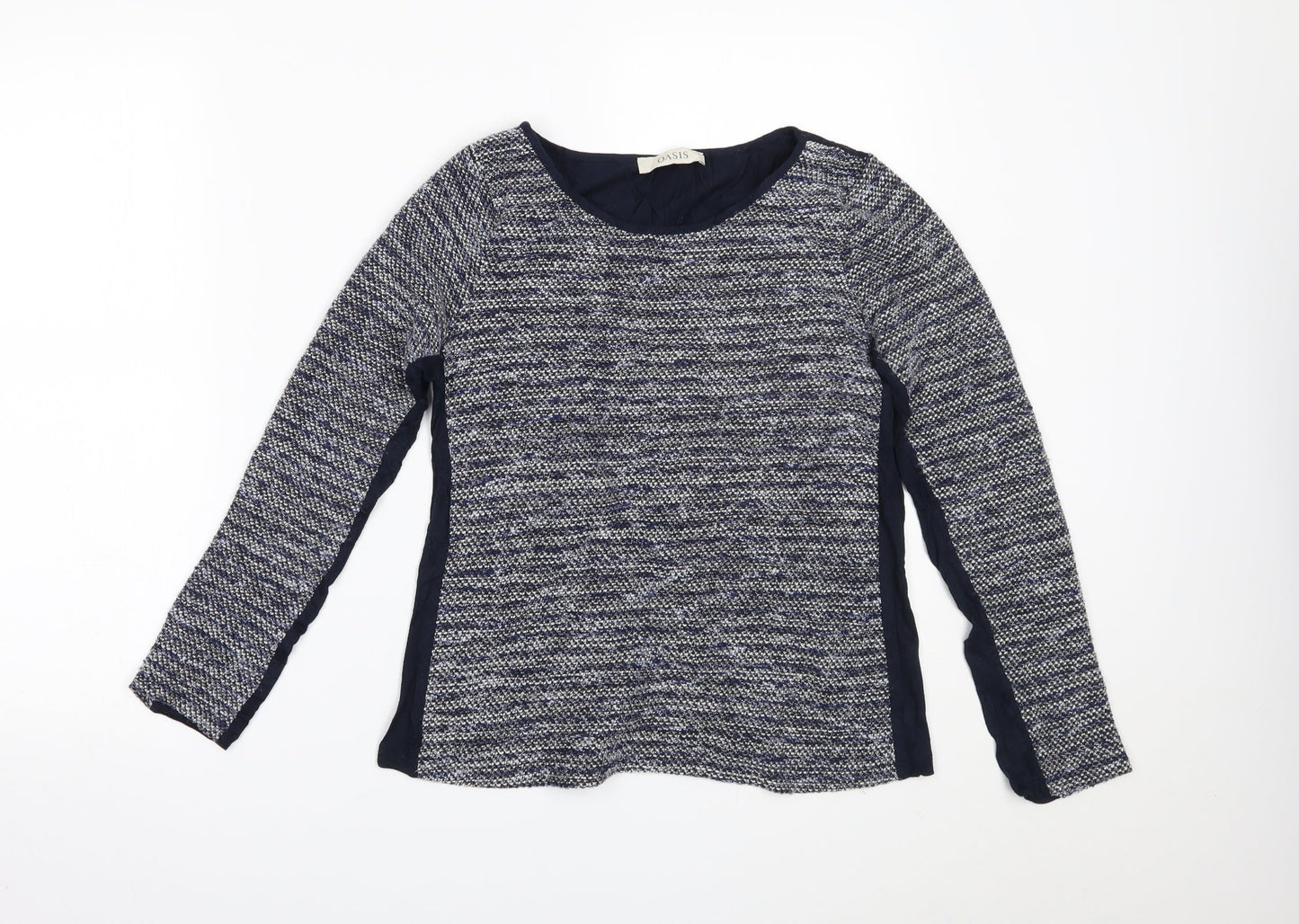 Womens UK Size S Oasis Blue Basic Blouse