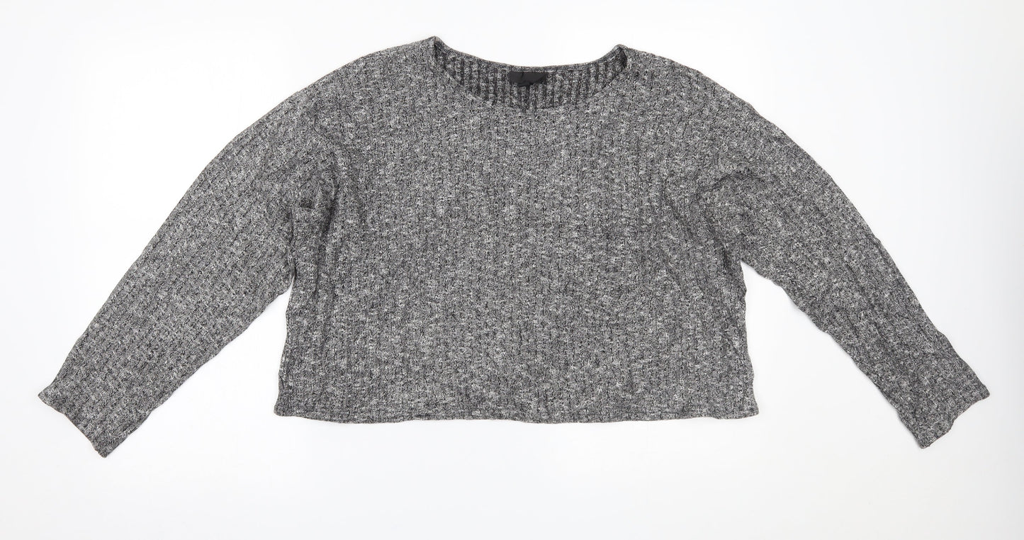 Womens UK Size 12 Topshop Grey Basic Blouse