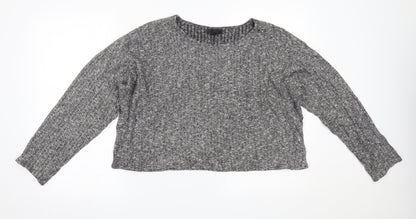 Womens UK Size 12 Topshop Grey Basic Blouse