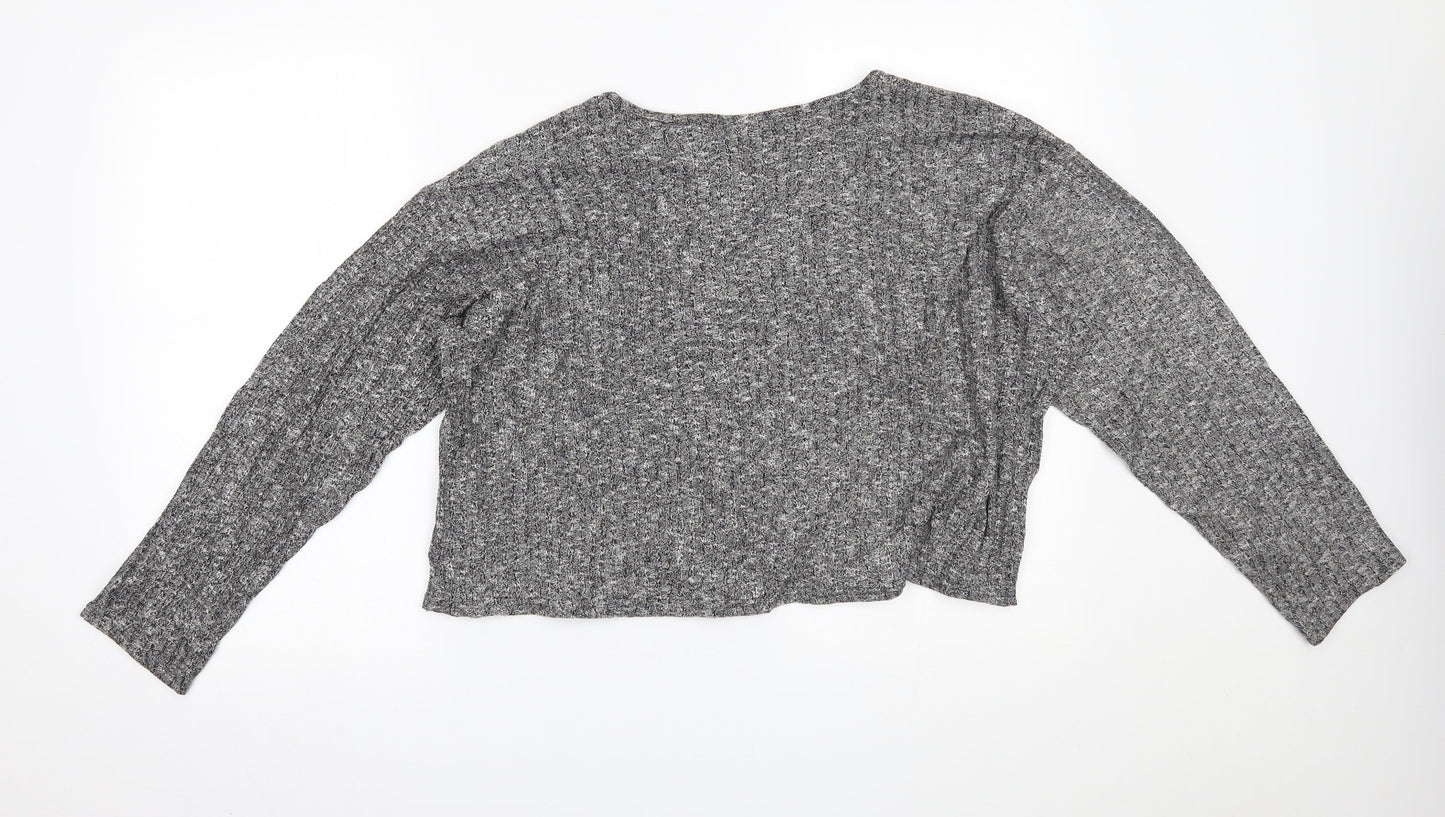 Womens UK Size 12 Topshop Grey Basic Blouse