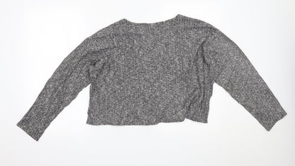 Womens UK Size 12 Topshop Grey Basic Blouse