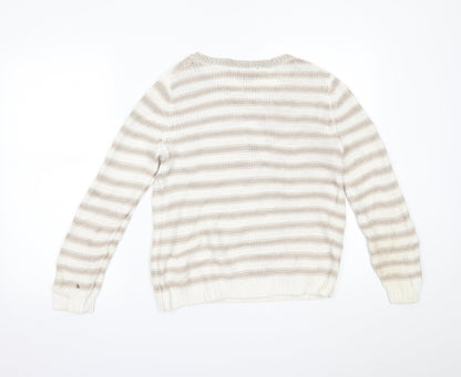 Womens UK Size XS H&M Beige Pullover Jumper