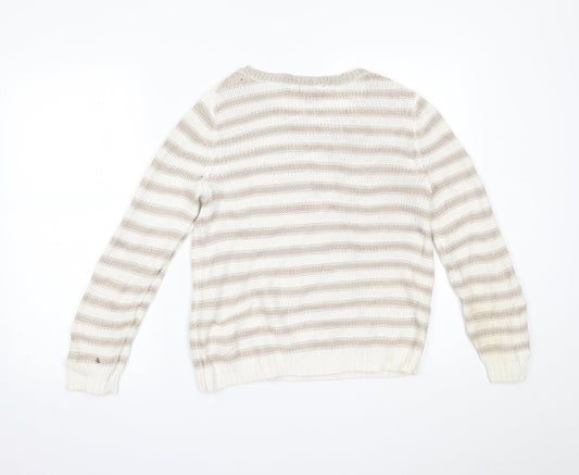 Womens UK Size XS H&M Beige Pullover Jumper