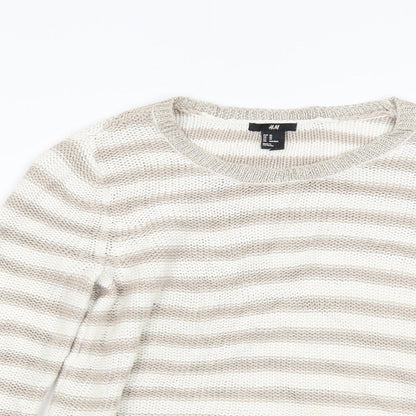 Womens UK Size XS H&M Beige Pullover Jumper