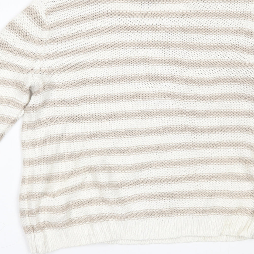 Womens UK Size XS H&M Beige Pullover Jumper