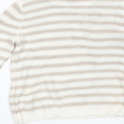 Womens UK Size XS H&M Beige Pullover Jumper