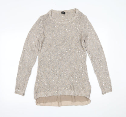 Womens UK Size S Your Sixth Sense Beige Pullover Jumper