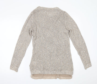 Womens UK Size S Your Sixth Sense Beige Pullover Jumper