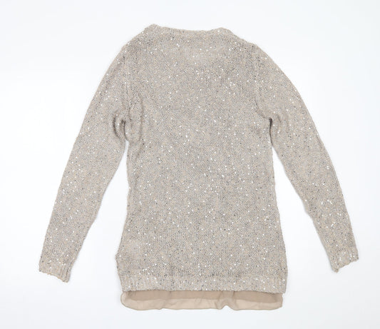 Womens UK Size S Your Sixth Sense Beige Pullover Jumper