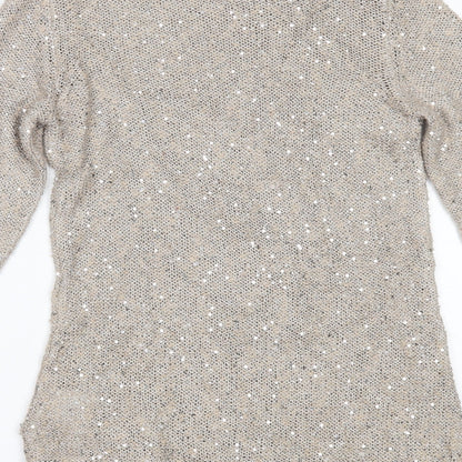 Womens UK Size S Your Sixth Sense Beige Pullover Jumper