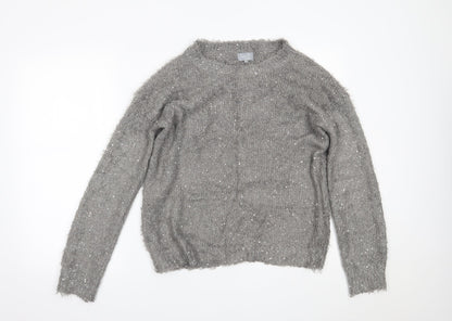 Womens UK Size L Lottie Loves Grey Pullover Jumper