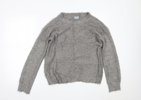 Womens UK Size L Lottie Loves Grey Pullover Jumper