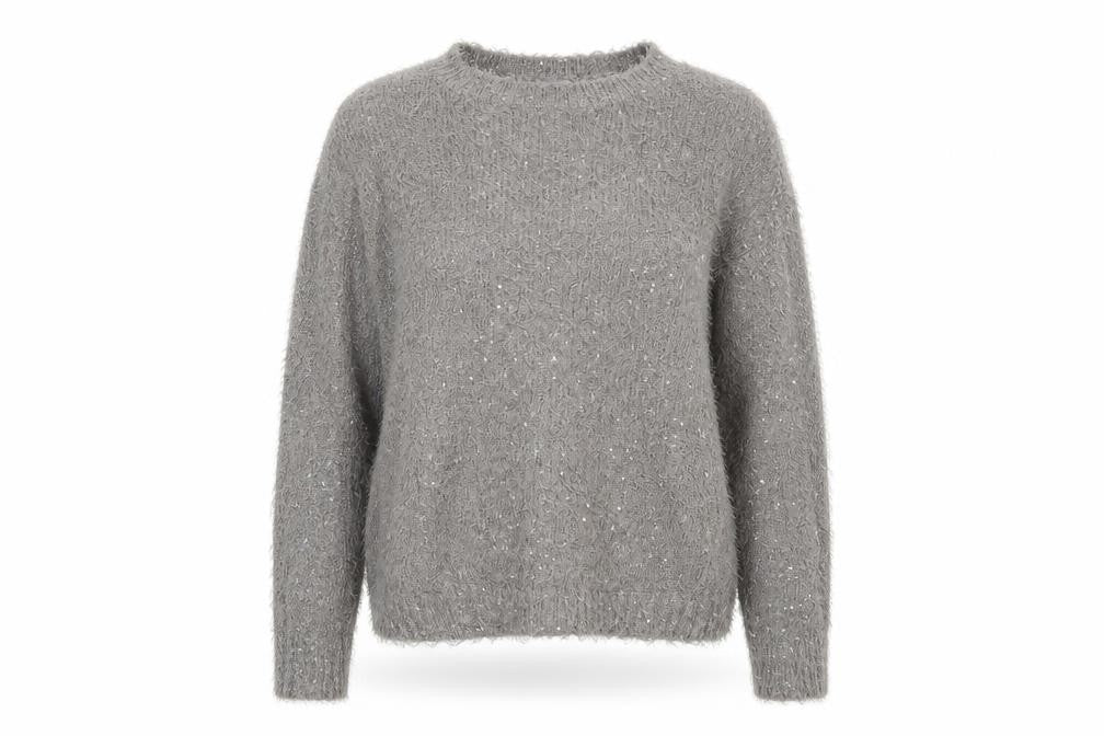 Womens UK Size L Lottie Loves Grey Pullover Jumper