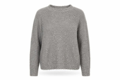 Womens UK Size L Lottie Loves Grey Pullover Jumper