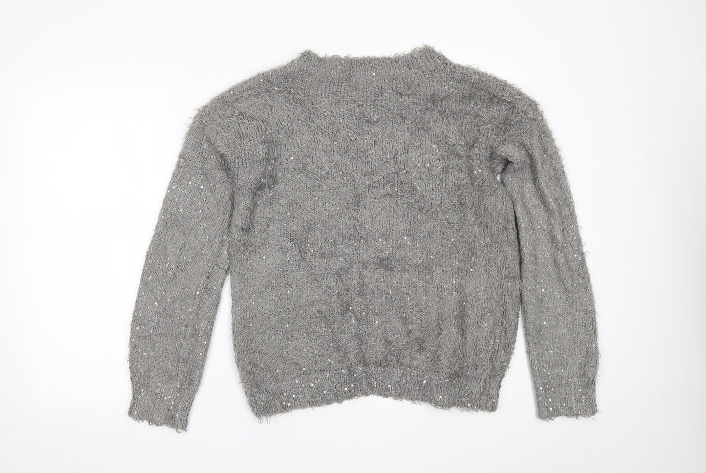 Womens UK Size L Lottie Loves Grey Pullover Jumper