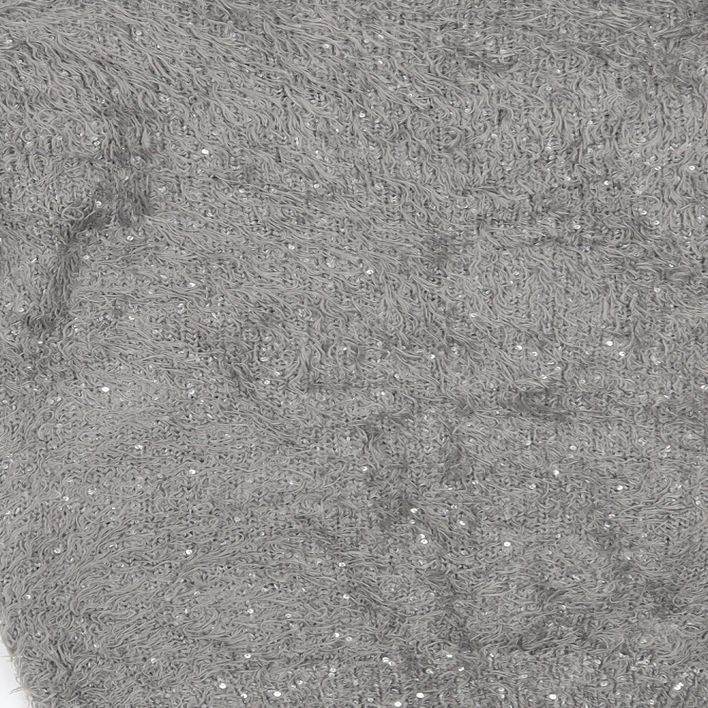 Womens UK Size L Lottie Loves Grey Pullover Jumper