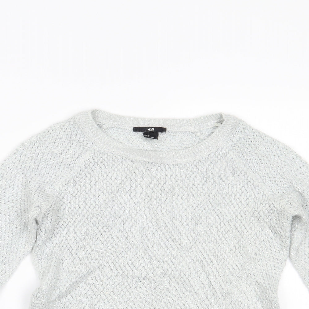 Womens UK Size S H&M Blue Basic Blouse