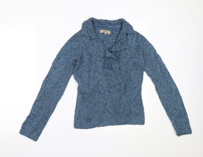 Womens UK Size XS Ken Blue Cardigan Jumper