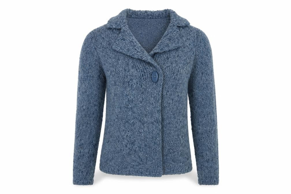 Womens UK Size XS Ken Blue Cardigan Jumper