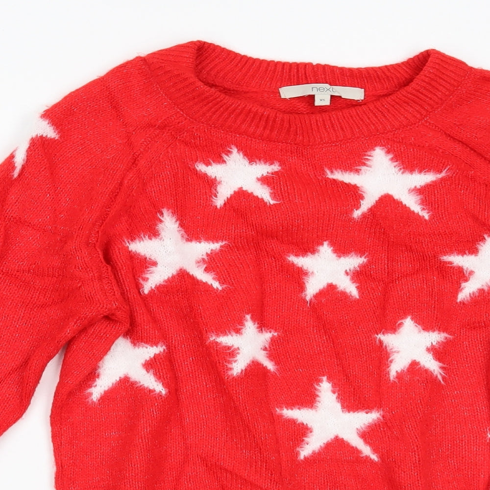 Womens UK Size XS NEXT Red Pullover Jumper