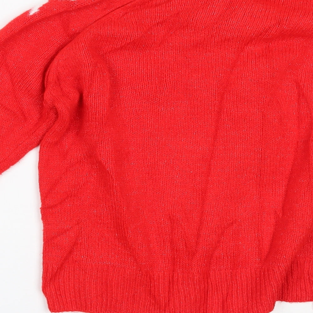 Womens UK Size XS NEXT Red Pullover Jumper