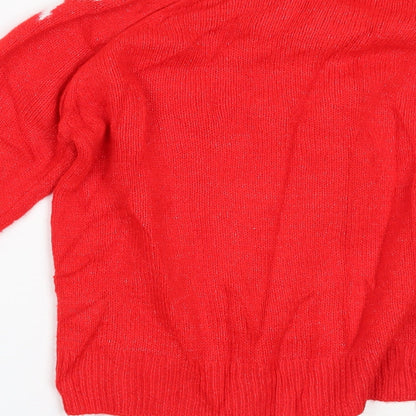 Womens UK Size XS NEXT Red Pullover Jumper