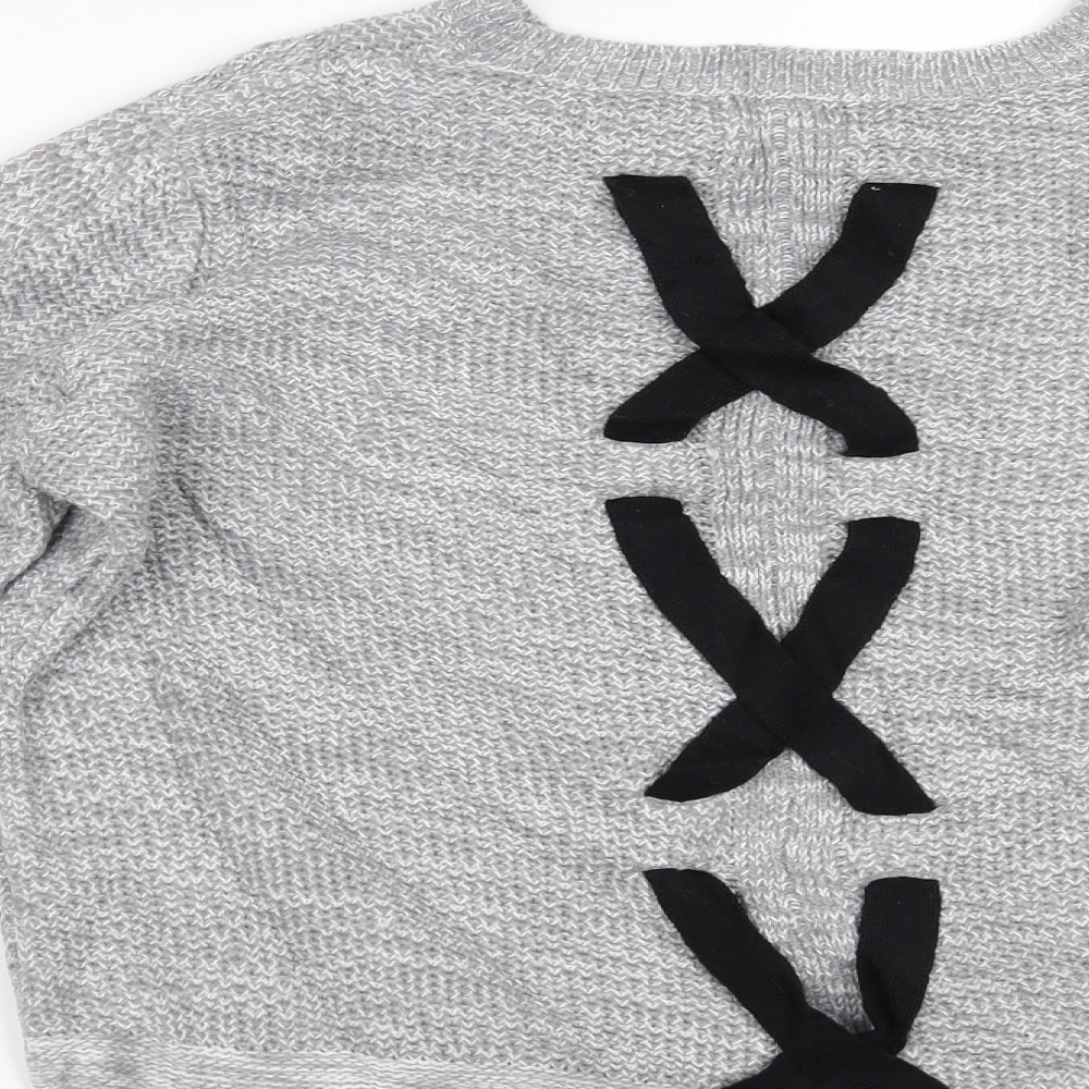 Womens UK Size L Papaya Grey Pullover Jumper