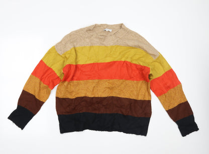 Warehouse Womens Multicoloured   Pullover Jumper Size 14