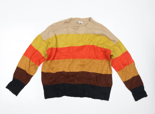 Warehouse Womens Multicoloured   Pullover Jumper Size 14