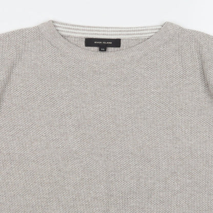 River Island Mens Beige   Pullover Jumper Size XS