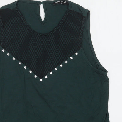 Select Womens Green   Basic Tank Size L