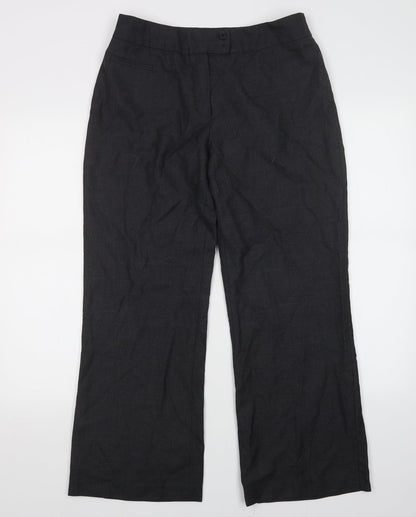 Elegance Womens Grey   Trousers  Size 12 L28 in