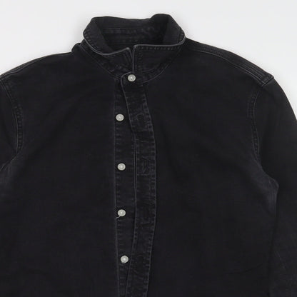 Topman Mens Black    Button-Up Size S