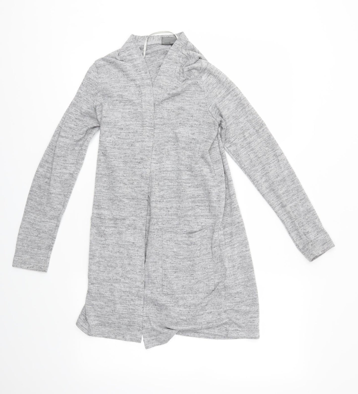 Womens UK Size XS Preworn Grey Cardigan Jumper