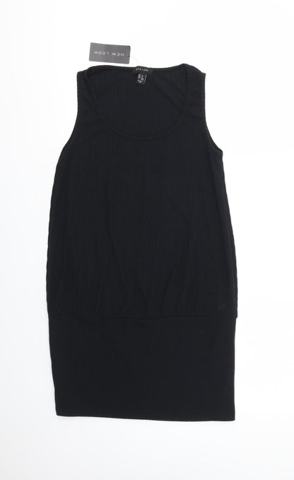 Womens UK Size 8 New Look Black Basic Blouse