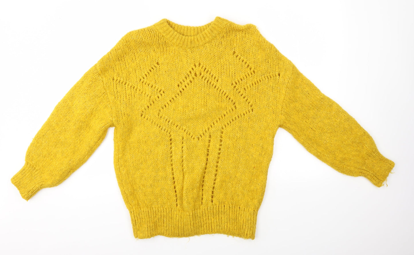 F&F Womens Yellow   Pullover Jumper Size 8