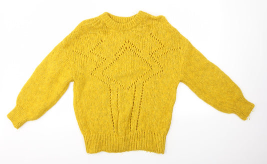 F&F Womens Yellow   Pullover Jumper Size 8