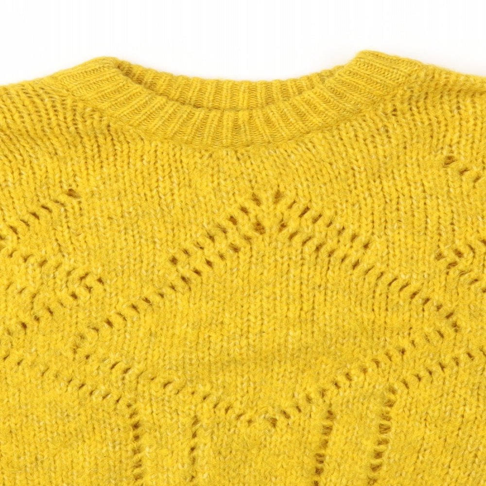 F&F Womens Yellow   Pullover Jumper Size 8