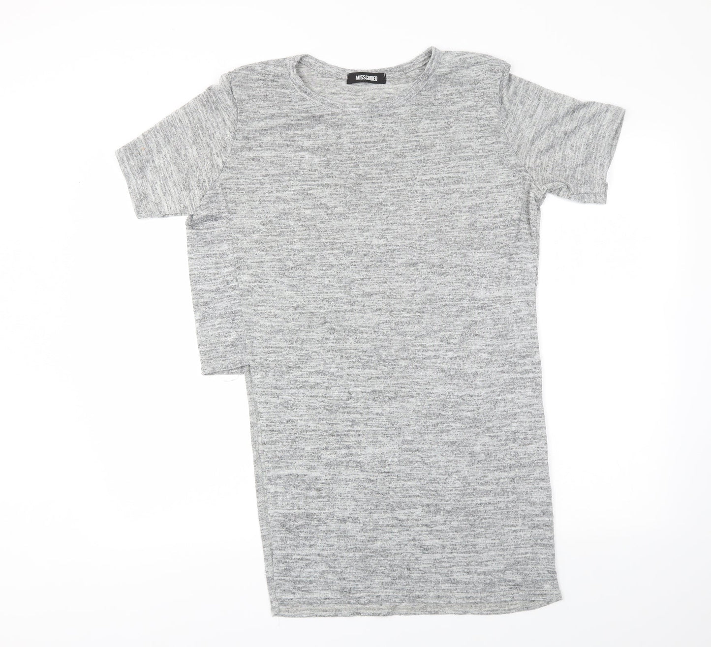 Womens UK Size 12 Missguided Grey Basic Blouse