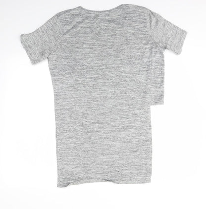 Womens UK Size 12 Missguided Grey Basic Blouse