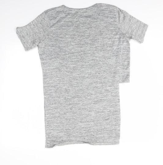 Womens UK Size 12 Missguided Grey Basic Blouse
