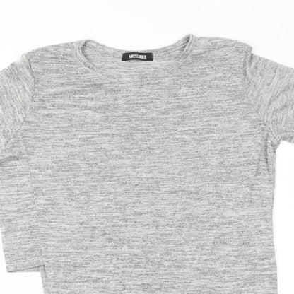 Womens UK Size 12 Missguided Grey Basic Blouse
