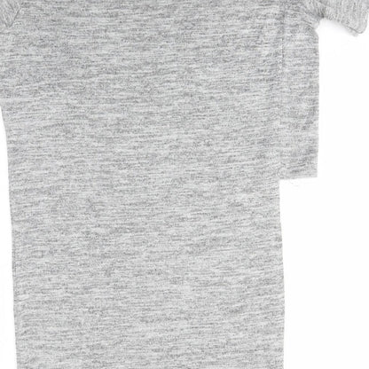 Womens UK Size 12 Missguided Grey Basic Blouse