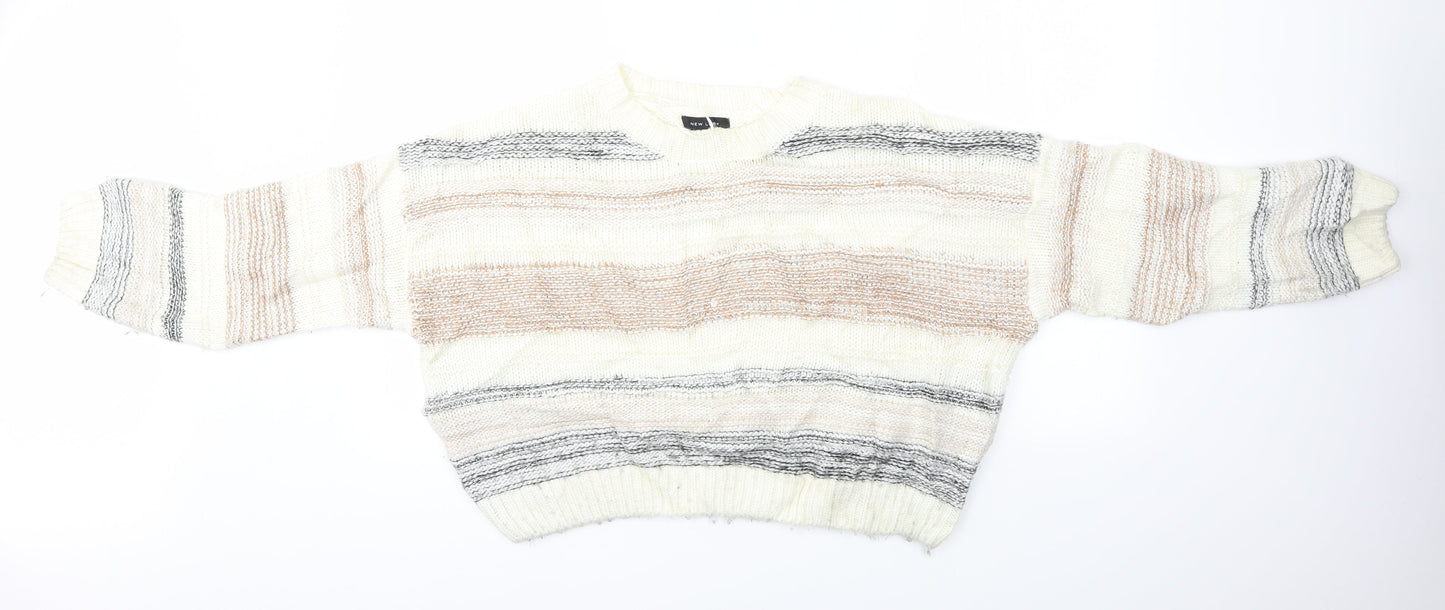 Womens UK Size M New Look Multicoloured Pullover Jumper
